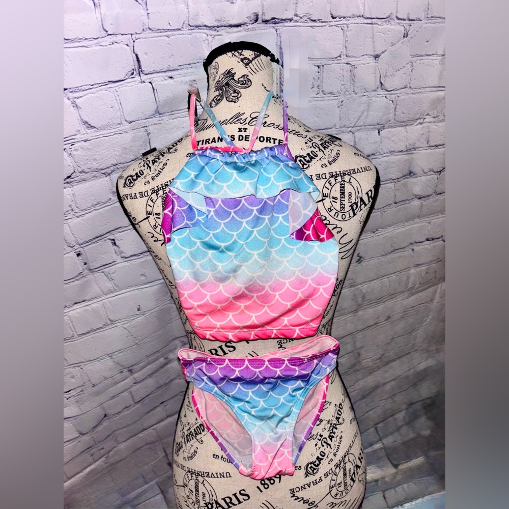 Bobbie Brooks Girls Mermaid Scale Swimsuit Set - Size 4T